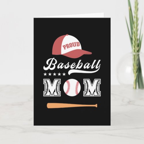 Proud Baseball Mom Card