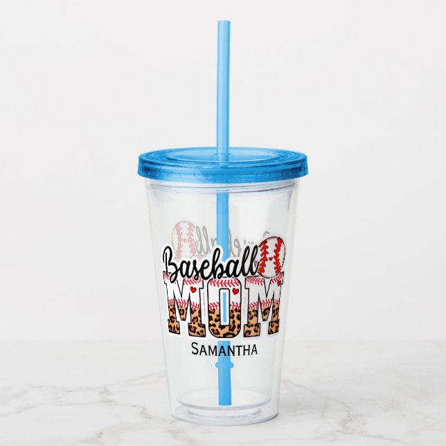 Proud Baseball Mom - Game Day Enthusiast Acrylic Tumbler (Front)