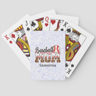 Proud Baseball Mom - Game Day Enthusiast Poker Cards