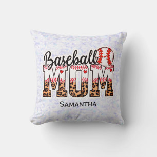 Proud Baseball Mom - Game Day Enthusiast Throw Pillow