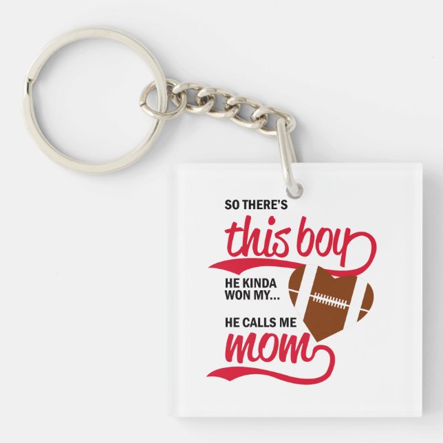 Proud Baseball Mom  Keychain (Front)