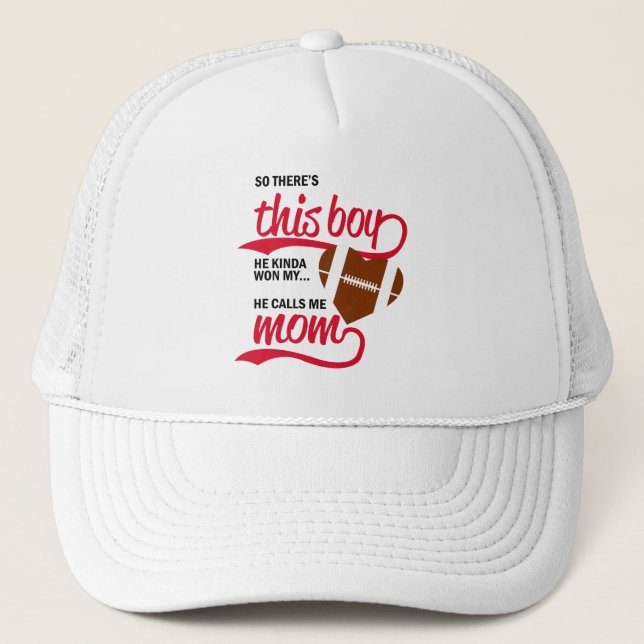 Proud Baseball Mom  Trucker Hat (Front)