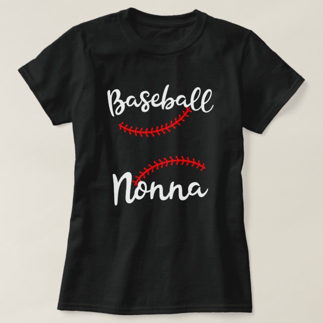 Proud Baseball Nonna Womens Grandma Game Day Gift T-Shirt (Design Front)