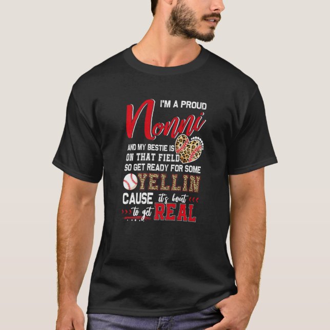 Proud Baseball Nonni Baseball Family Matching   T-Shirt (Front)