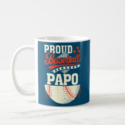Proud Baseball Papo Mothers Day Fathers Day Coffee Mug