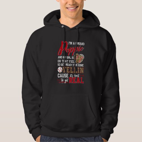 Proud Baseball Poppie Baseball Family Matching Hoodie