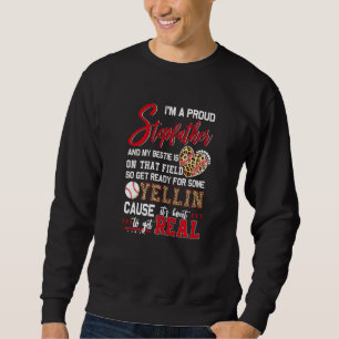 Proud Baseball Stepfather Baseball Family Matching Sweatshirt