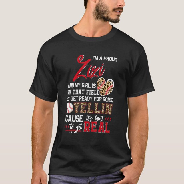 Proud Baseball Zizi Baseball Family Matching T-Shirt (Front)