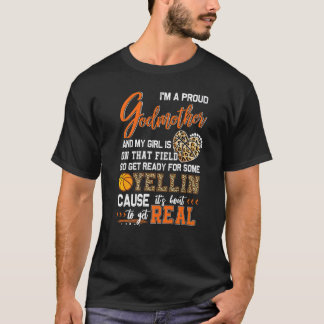 Proud Basketball Godmother Basketball Family Match T-Shirt
