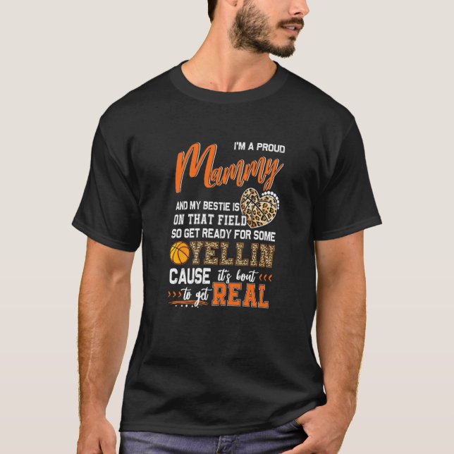 Proud Basketball Mammy Basketball Family Matching  T-Shirt (Front)