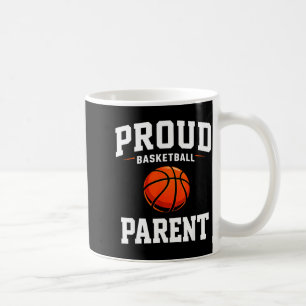 Proud basketball parent funny mom dad court game coffee mug