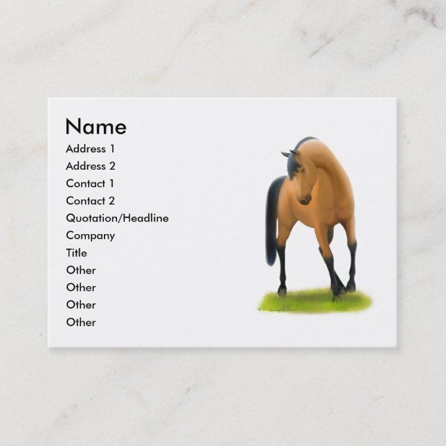 Proud Bay Horse Business Card (Front)