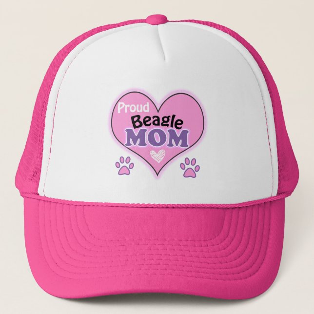 Proud Beagle Mom Trucker Hat (Front)