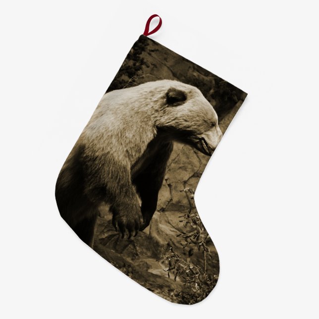 Proud Bear Large Christmas Stocking (Front (Hanging))