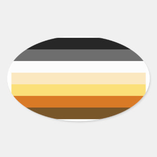 Proud Bear Oval Sticker