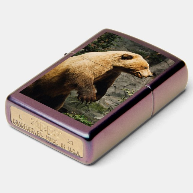 Proud Bear Zippo Lighter (Angle)