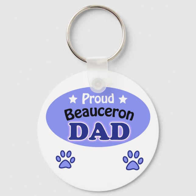 Proud Beauceron Dad Keychain (Front)