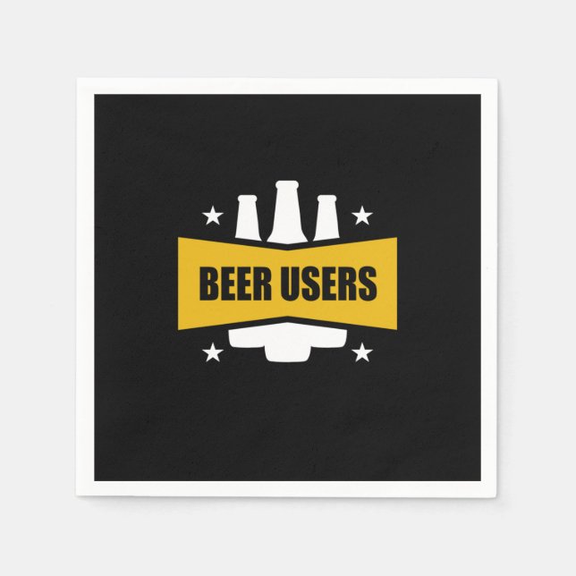 Proud Beer Users Napkins (Front)