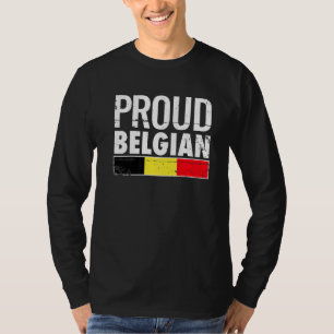 Proud Belgian Belgium Flag T-Shirt