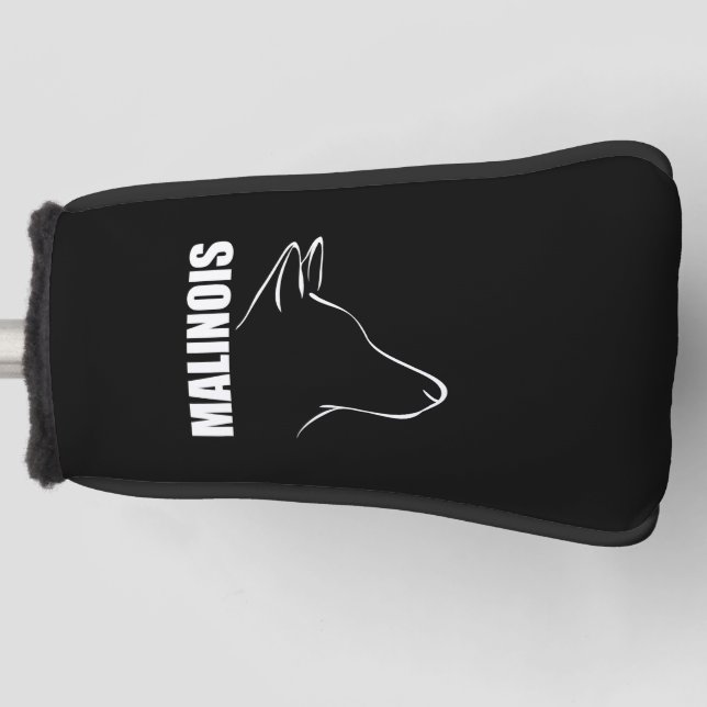 Proud Belgian Malinois profile dog TEE Shirt Golf Head Cover (Front)