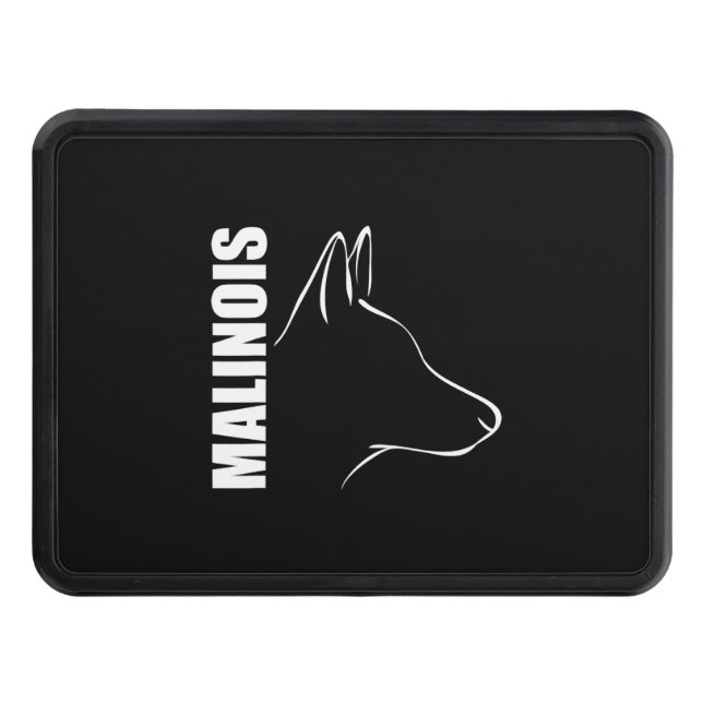 Proud Belgian Malinois profile dog TEE Shirt Hitch Cover (Front)