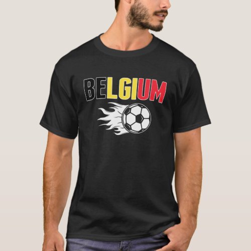 Proud Belgium Soccer Fans Jersey _ Belgian Footbal T_Shirt