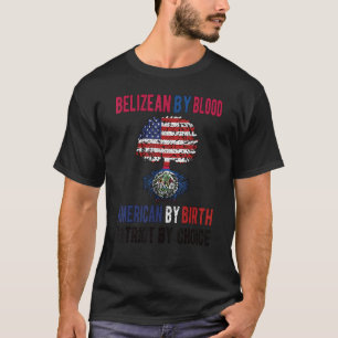 Proud Belizean American Flag Belize Usa T-Shirt