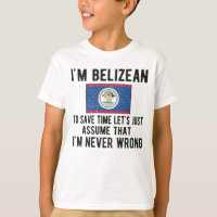 Proud Belizean Heritage Belize Roots Belizean Flag T-Shirt
