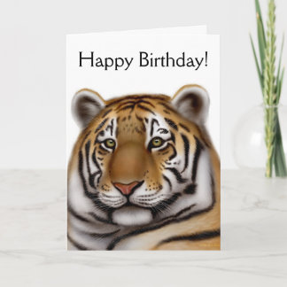 Proud Bengal Tiger Birthday Card