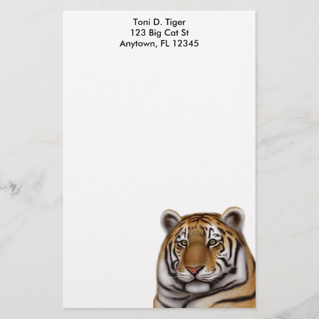 Proud Bengal Tiger Stationery (Front)