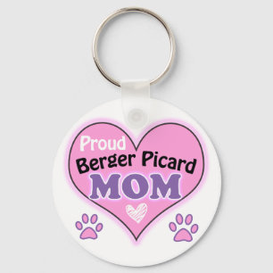 Proud Berger Picard Mom Keychain