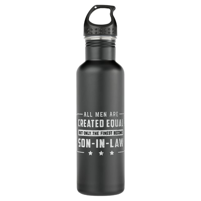 Proud Best Son In Law Son Awesome Gift Idea Stainless Steel Water Bottle (Front)