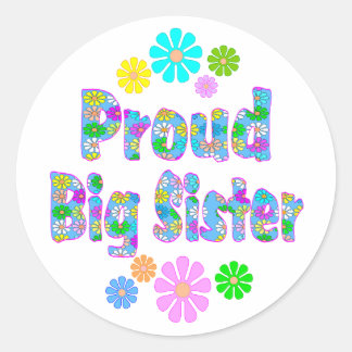 Proud Big Sister Classic Round Sticker
