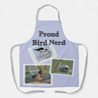 Proud Bird Nerd Bird Photo Scrapbook Style Apron
