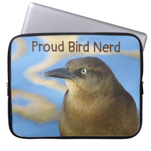 Proud Bird Nerd Blackbird Hobby Birdwatcher Laptop Sleeve