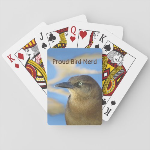 Proud Bird Nerd Blackbird Hobby Birdwatcher Playing Cards