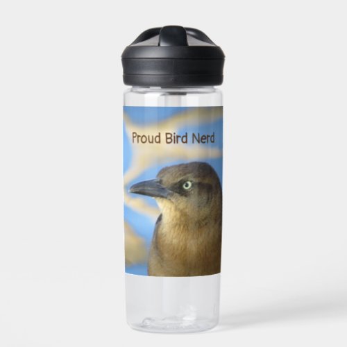 Proud Bird Nerd Blackbird Hobby Birdwatcher Water Bottle
