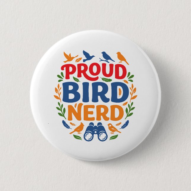 PROUD BIRD NERD BUTTON (Front)