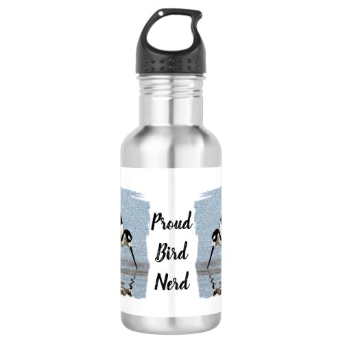 Proud Bird Nerd Wading Bird Photo Birdwatcher Stainless Steel Water Bottle