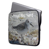 Proud Bird Nerd Wild Birding Hobby Beach Sandpiper Laptop Sleeve (Front Left)