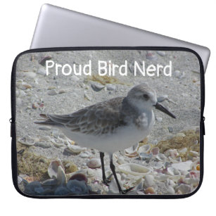 Proud Bird Nerd Wild Birding Hobby Beach Sandpiper Laptop Sleeve