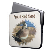 Proud Bird Nerd Wild Birding Hobby Female Duck Laptop Sleeve (Front Left)