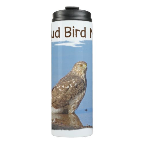 Proud Bird Nerd Wild Birding Hobby Young Hawk Thermal Tumbler