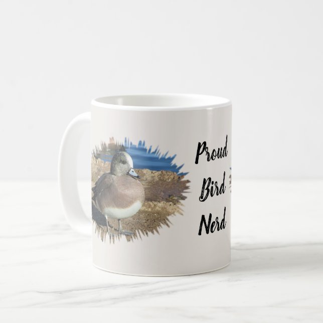 Proud Bird Nerd Wild Duck Birdwatcher Birder Coffee Mug (Front Left)