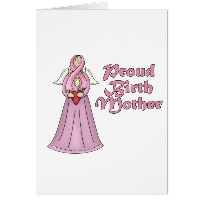 Proud Birth Mother Angel Design Greeting Card