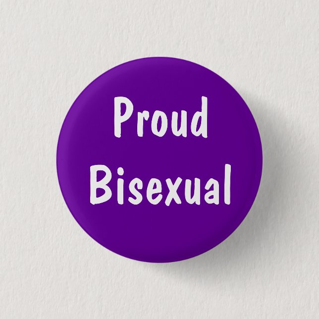 Proud Bisexual badge Button (Front)