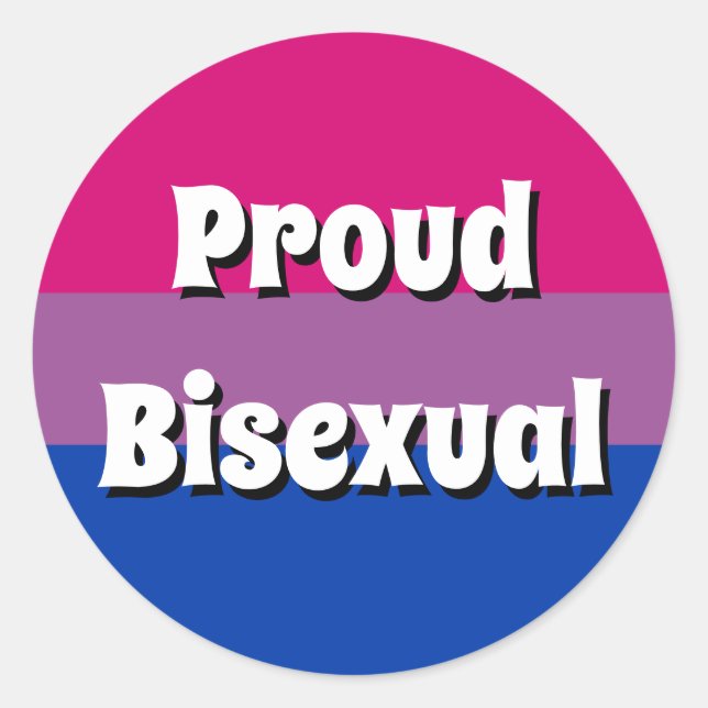 Proud Bisexual Flag Stickers (Front)