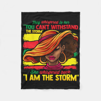 Proud Black African American Ladies Black History  Fleece Blanket