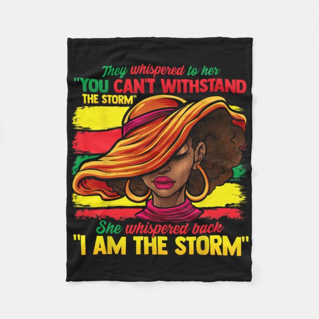 Proud Black African American Ladies Black History  Fleece Blanket (Front)