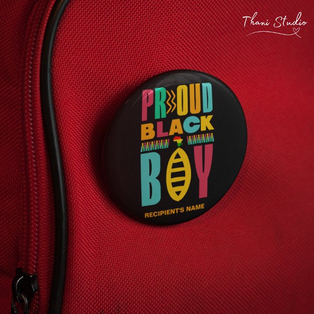 Proud Black Boy Black History Month Family Button (Creator Uploaded)